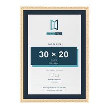 Louis Range Cream Picture, Photo & Poster Frame with Pacific Blue Mount - 34x24" Frame for 30x20" Photo, Cream