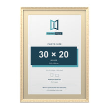 Louis Range Cream Picture, Photo & Poster Frame with Ivory Mount - 34x24" Frame for 30x20" Photo, Cream
