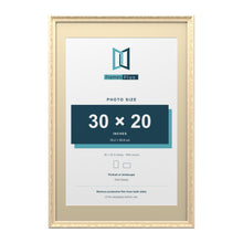 Louis Range Cream Picture, Photo & Poster Frame with Ivory Mount - 36x24" Frame for 30x20" Photo, Cream