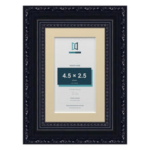 Louis Range Black Picture, Photo & Poster Frame with Ivory Mount - 6x4" Frame for 4.5x2.5" Photo, Black