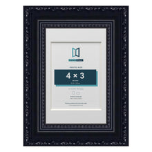 Louis Range Black Picture, Photo & Poster Frame with White Mount - 6x4" Frame for 4x3" Photo, Black
