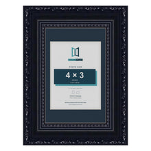 Louis Range Black Picture, Photo & Poster Frame with Pacific Blue Mount - 6x4" Frame for 4x3" Photo, Black