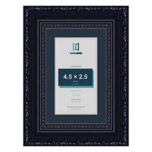 Louis Range Black Picture, Photo & Poster Frame with Pacific Blue Mount - 6x4" Frame for 4.5x2.5" Photo, Black