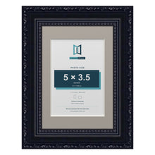 Louis Range Black Picture, Photo & Poster Frame with Dawn Grey Mount - 7x5" Frame for 5x3.5" Photo, Black