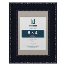 Louis Range Black Picture, Photo & Poster Frame with Dawn Grey Mount - 7x5" Frame for 5x4" Photo, Black