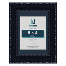 Louis Range Black Picture, Photo & Poster Frame with Pacific Blue Mount - 7x5" Frame for 5x4" Photo, Black