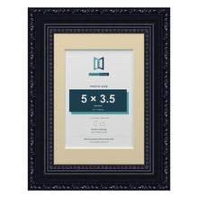 Louis Range Black Picture, Photo & Poster Frame with Ivory Mount - 7x5" Frame for 5x3.5" Photo, Black