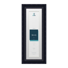 Louis Range Black Picture, Photo & Poster Frame with White Mount - 15x5" Frame for 13x3" Photo, Black