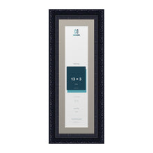 Louis Range Black Picture, Photo & Poster Frame with Dawn Grey Mount - 15x5" Frame for 13x3" Photo, Black