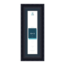 Louis Range Black Picture, Photo & Poster Frame with Pacific Blue Mount - 15x5" Frame for 13x3" Photo, Black