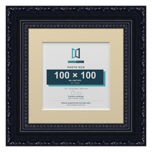 Louis Range Black Picture, Photo & Poster Frame with Ivory Mount - 15x15cm Frame for 10x10cm Photo, Black