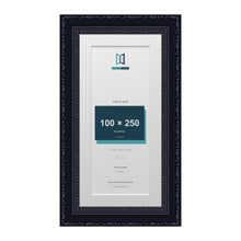 Louis Range Black Picture, Photo & Poster Frame with White Mount - 30x15cm Frame for 25x10cm Photo, Black