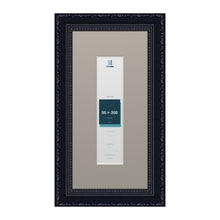 Louis Range Black Picture, Photo & Poster Frame with Dawn Grey Mount - 30x15cm Frame for 20x5cm Photo, Black