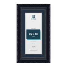 Louis Range Black Picture, Photo & Poster Frame with Pacific Blue Mount - 30x15cm Frame for 25x10cm Photo, Black