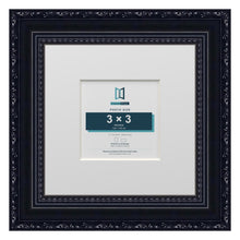 Louis Range Black Picture, Photo & Poster Frame with White Mount - 6x6" Frame for 3x3" Photo, Black