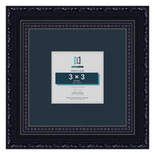 Louis Range Black Picture, Photo & Poster Frame with Pacific Blue Mount - 6x6" Frame for 3x3" Photo, Black