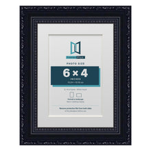 Louis Range Black Picture, Photo & Poster Frame with White Mount - 8x6" Frame for 6x4" Photo, Black