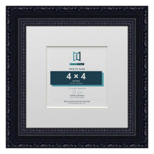 Louis Range Black Picture, Photo & Poster Frame with White Mount - 7x7" Frame for 4x4" Photo, Black