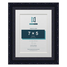 Louis Range Black Picture, Photo & Poster Frame with White Mount - 9x7" Frame for 7x5" Photo, Black