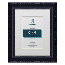 Louis Range Black Picture, Photo & Poster Frame with White Mount - 9x7" Frame for 6x4" Photo, Black