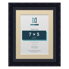Louis Range Black Picture, Photo & Poster Frame with Ivory Mount - 9x7" Frame for 7x5" Photo, Black