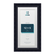 Louis Range Black Picture, Photo & Poster Frame with White Mount - 14x7" Frame for 12x5" Photo, Black