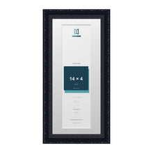 Louis Range Black Picture, Photo & Poster Frame with White Mount - 16x7" Frame for 14x4" Photo, Black