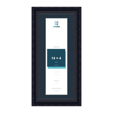 Louis Range Black Picture, Photo & Poster Frame with Pacific Blue Mount - 16x7" Frame for 14x4" Photo, Black