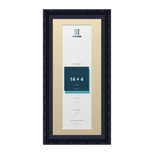 Louis Range Black Picture, Photo & Poster Frame with Ivory Mount - 16x7" Frame for 14x4" Photo, Black