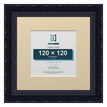 Louis Range Black Picture, Photo & Poster Frame with Ivory Mount - 20x20cm Frame for 12x12cm Photo, Black