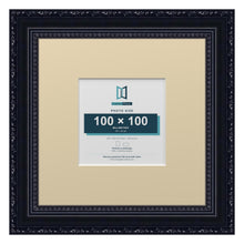Louis Range Black Picture, Photo & Poster Frame with Ivory Mount - 20x20cm Frame for 10x10cm Photo, Black