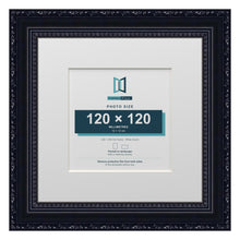 Louis Range Black Picture, Photo & Poster Frame with White Mount - 20x20cm Frame for 12x12cm Photo, Black