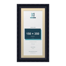 Louis Range Black Picture, Photo & Poster Frame with Ivory Mount - 40x20cm Frame for 35x15cm Photo, Black