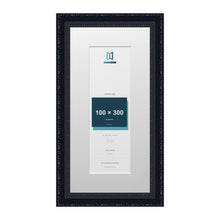 Louis Range Black Picture, Photo & Poster Frame with White Mount - 40x20cm Frame for 30x10cm Photo, Black