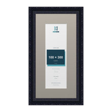 Louis Range Black Picture, Photo & Poster Frame with Dawn Grey Mount - 40x20cm Frame for 30x10cm Photo, Black
