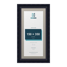 Louis Range Black Picture, Photo & Poster Frame with Dawn Grey Mount - 40x20cm Frame for 35x15cm Photo, Black
