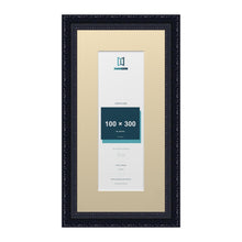Louis Range Black Picture, Photo & Poster Frame with Ivory Mount - 40x20cm Frame for 30x10cm Photo, Black