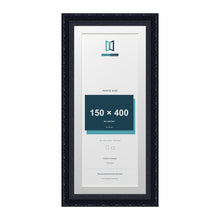 Louis Range Black Picture, Photo & Poster Frame with White Mount - 45x20cm Frame for 40x15cm Photo, Black