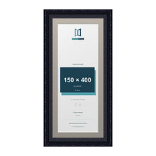 Louis Range Black Picture, Photo & Poster Frame with Dawn Grey Mount - 45x20cm Frame for 40x15cm Photo, Black