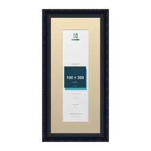 Louis Range Black Picture, Photo & Poster Frame with Ivory Mount - 45x20cm Frame for 35x10cm Photo, Black