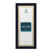 Louis Range Black Picture, Photo & Poster Frame with Ivory Mount - 50x20cm Frame for 45x15cm Photo, Black