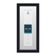 Louis Range Black Picture, Photo & Poster Frame with White Mount - 50x20cm Frame for 40x10cm Photo, Black
