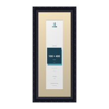 Louis Range Black Picture, Photo & Poster Frame with Ivory Mount - 50x20cm Frame for 40x10cm Photo, Black