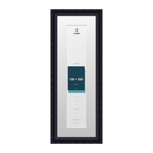 Louis Range Black Picture, Photo & Poster Frame with White Mount - 60x20cm Frame for 50x10cm Photo, Black