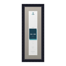 Louis Range Black Picture, Photo & Poster Frame with Dawn Grey Mount - 60x20cm Frame for 50x10cm Photo, Black