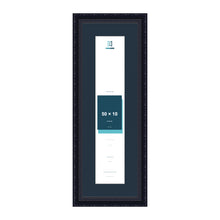 Louis Range Black Picture, Photo & Poster Frame with Pacific Blue Mount - 60x20cm Frame for 50x10cm Photo, Black