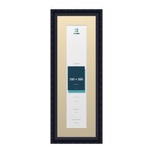 Louis Range Black Picture, Photo & Poster Frame with Ivory Mount - 60x20cm Frame for 50x10cm Photo, Black