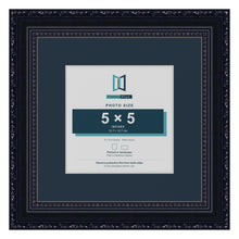 Louis Range Black Picture, Photo & Poster Frame with Pacific Blue Mount - 8x8" Frame for 5x5" Photo, Black