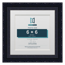 Louis Range Black Picture, Photo & Poster Frame with White Mount - 8x8" Frame for 6x6" Photo, Black