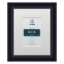 Louis Range Black Picture, Photo & Poster Frame with White Mount - 10x8" Frame for 6x4" Photo, Black